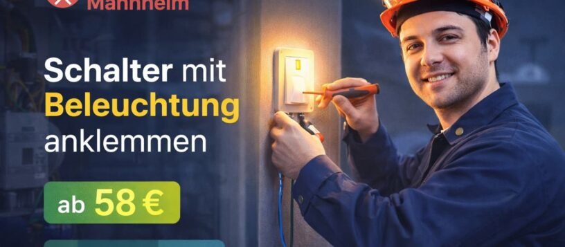 Schalter mit Beleuchtung anklemmen ab 58 € | Profi-Anleitung