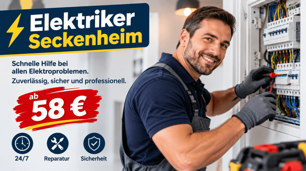 Elektriker Seckenheim bei der Elektroreparatur.