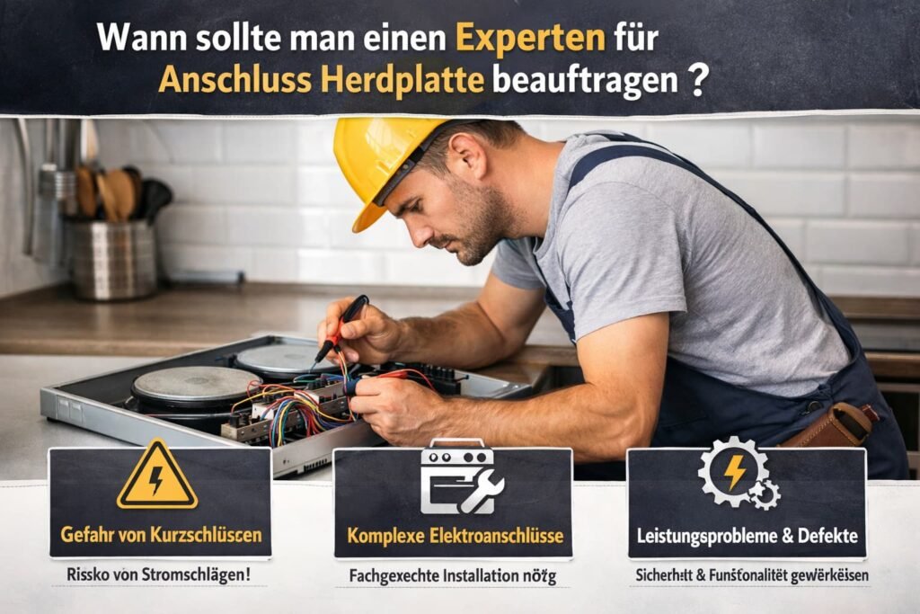 Elektriker repariert Herdanschluss – Experte für sichere Elektroinstallation und Fehlerbehebung