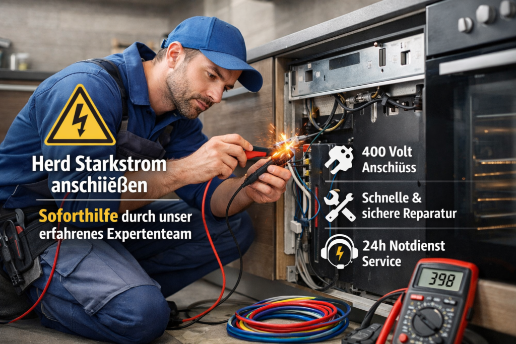 Herd Starkstrom anschließen durch Elektriker – schnelle Soforthilfe und sichere Reparatur vom Expertenteam