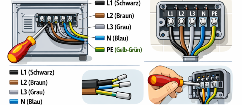 Herd anschließen 5 Kabel