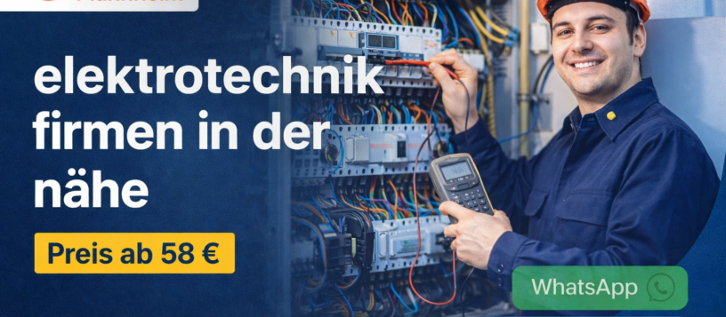 Elektrotechnik Firmen in der Nähe | Elektriker Hilfe ab 58€