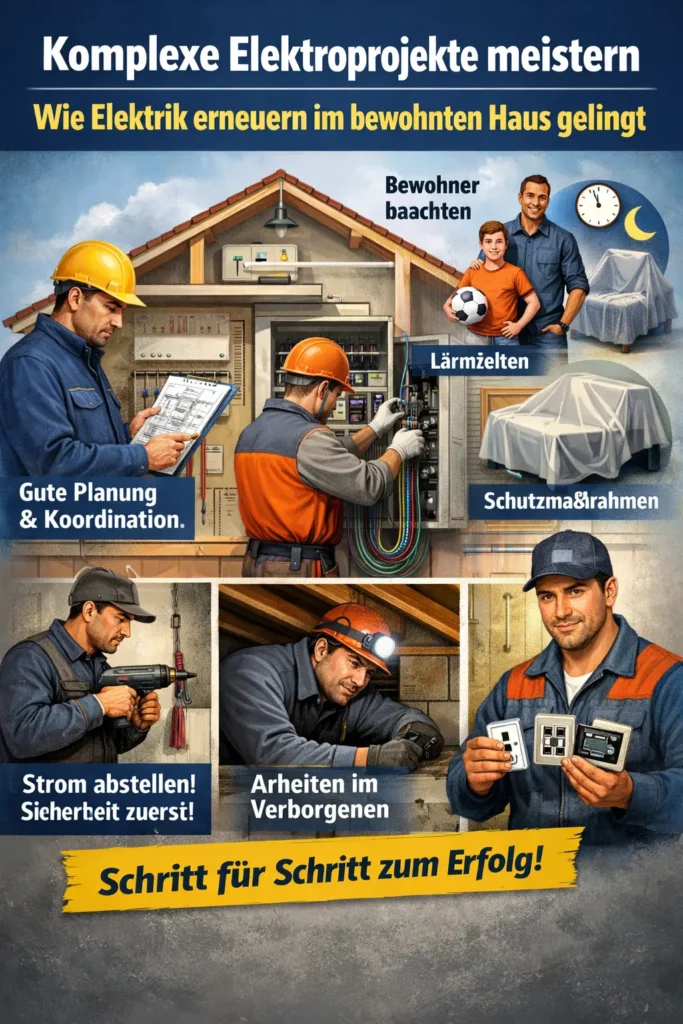 Komplexe Elektroprojekte meistern – wie elektrik erneuern im bewohnten haus gelingt