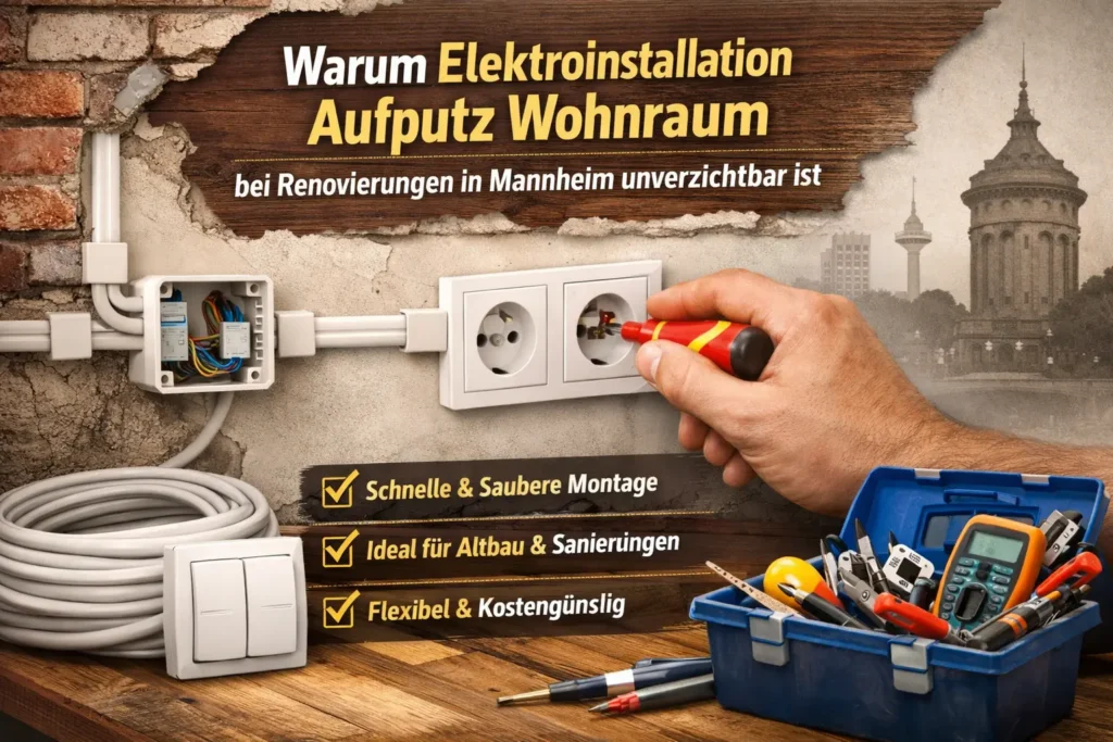 Warum elektroinstallation aufputz wohnraum bei Renovierungen in Mannheim unverzichtbar ist