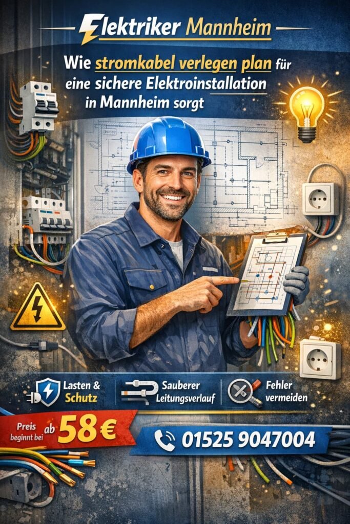 stromkabel verlegen plan