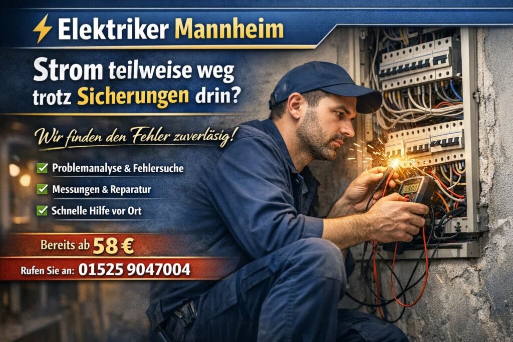 strom teilweise weg sicherungen drin