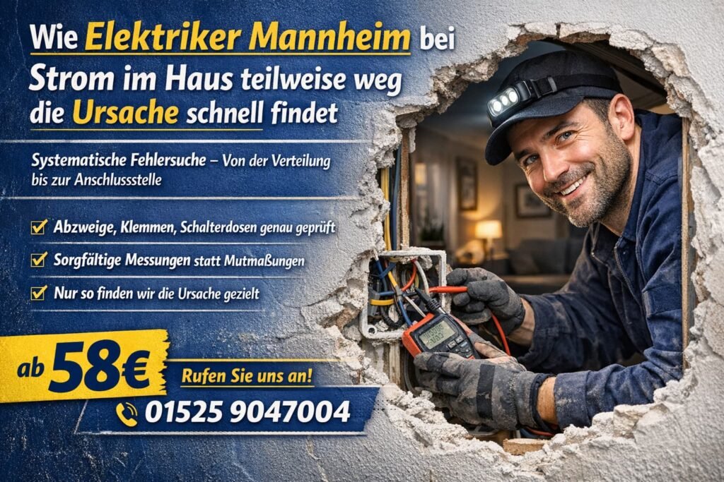 strom im haus teilweise weg