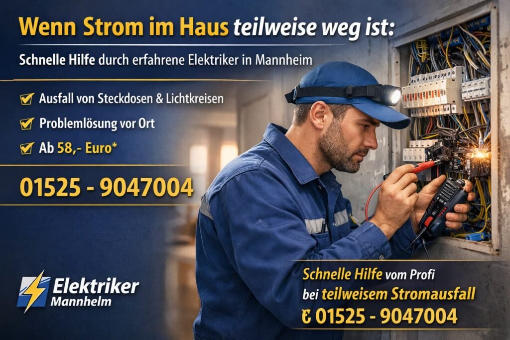 strom im haus teilweise weg