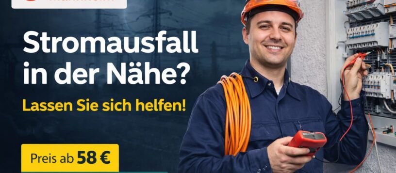 Stromausfall in der Nähe? Was tun | 24/7 Notdienst ab 58€