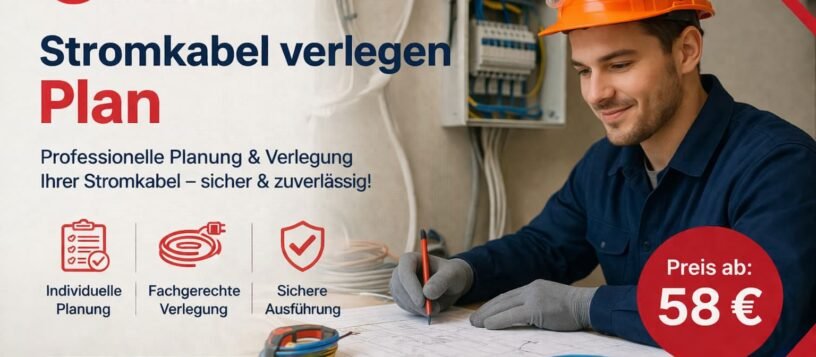 Stromkabel verlegen Plan | Professionelle Planung ab 58€