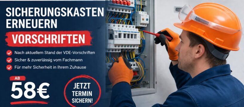 Sicherungskasten Erneuern Vorschriften fachgerecht einbauen – ab 58 €