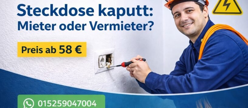 Steckdose Kaputt Mieter Oder Vermieter fachgerecht  – ab 58€