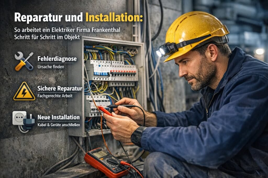 Elektriker bei Reparatur und Installation in Frankenthal – Fachgerechte Fehlersuche und sichere Elektroarbeiten im Objekt