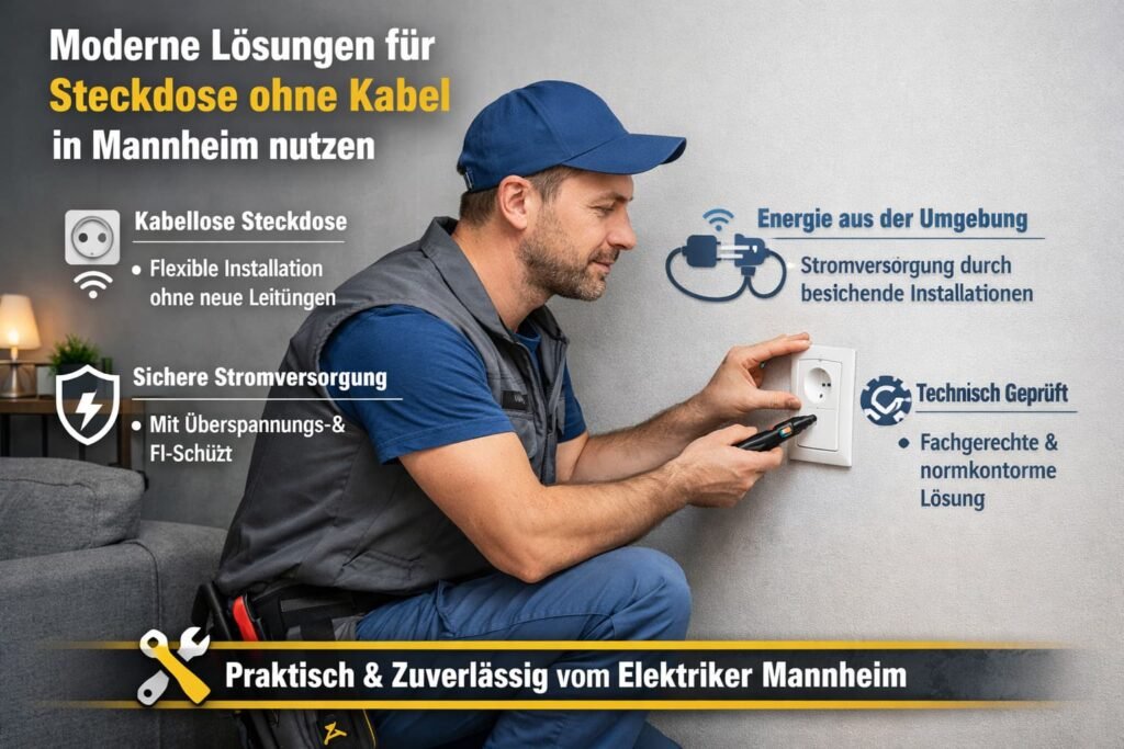 Elektriker prüft Sicherungskasten und elektrische Leitungen gemäß Vorschriften beim Verteilerwechsel