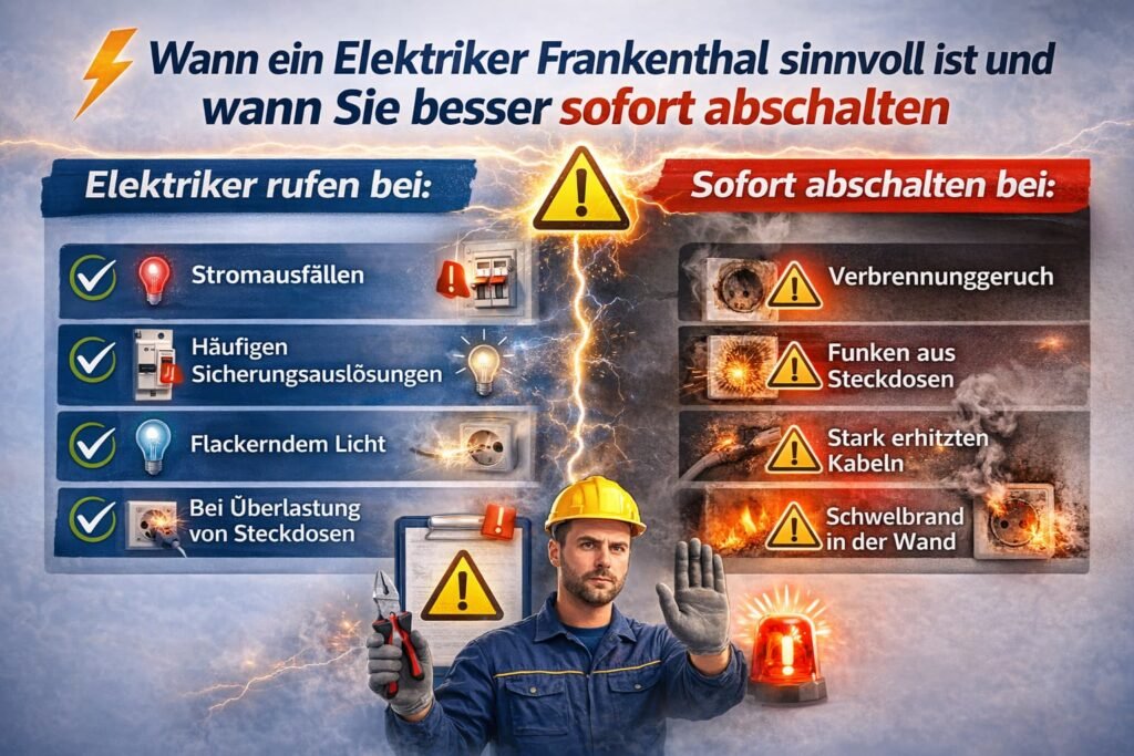 Wann ein elektriker frankenthal empfehlung sinnvoll ist und wann Sie besser sofort abschalten