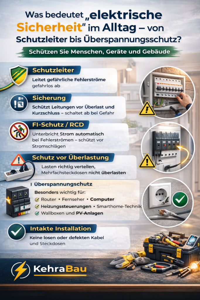 Was bedeutet „elektrische Sicherheit“ im Alltag – von Schutzleiter bis Überspannungsschutz?