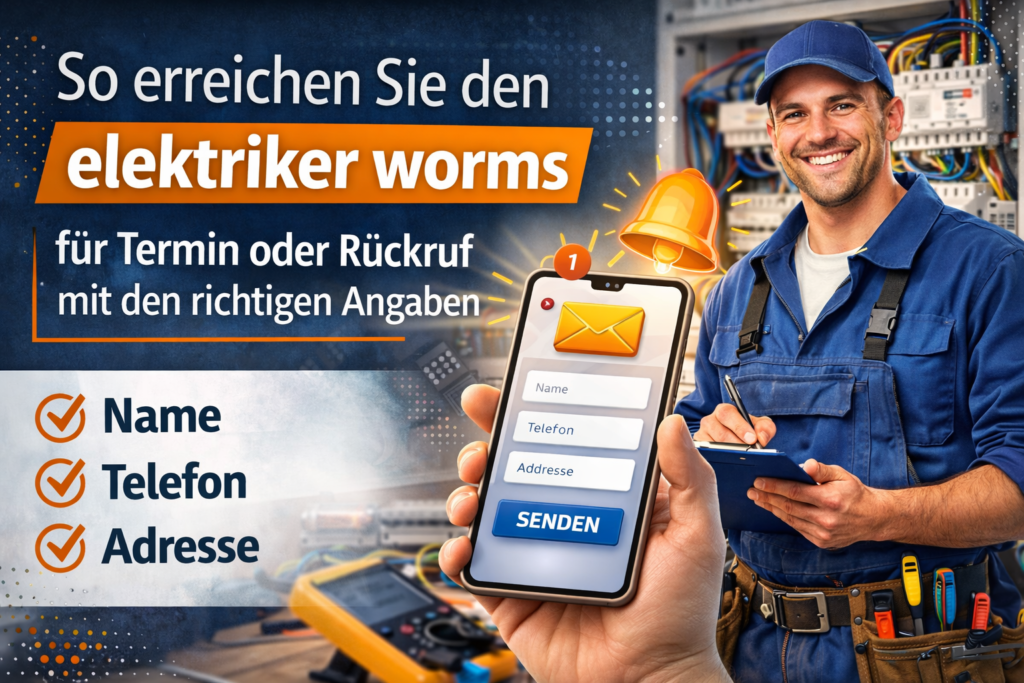 So erreichen Sie den elektriker worms für Termin oder Rückruf mit den richtigen Angaben