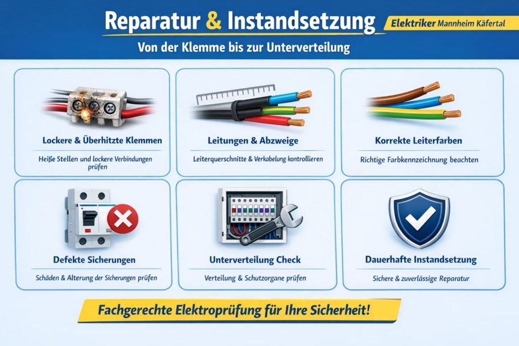 Reparatur und Instandsetzung durch den Elektriker mannheim käfertal: von der Klemme bis zur Unterverteilung