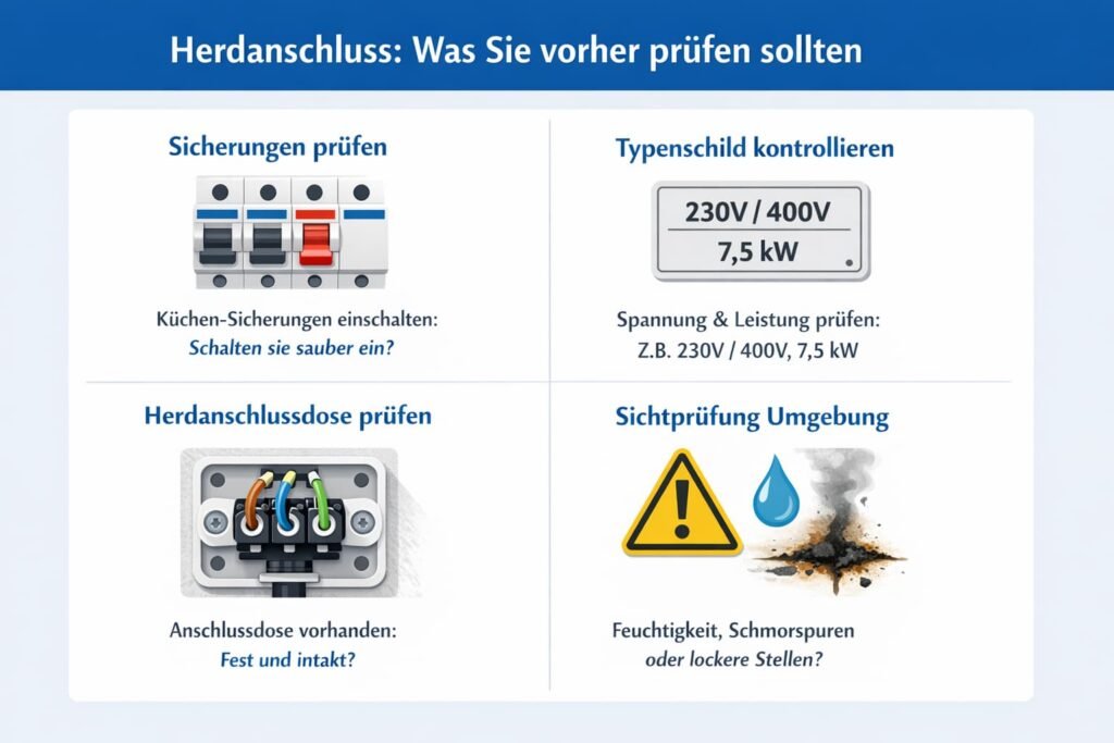 Was Sie sofort prüfen können, bevor ein Elektriker kommt (Sicherung, Typenschild, Anschlussdose)