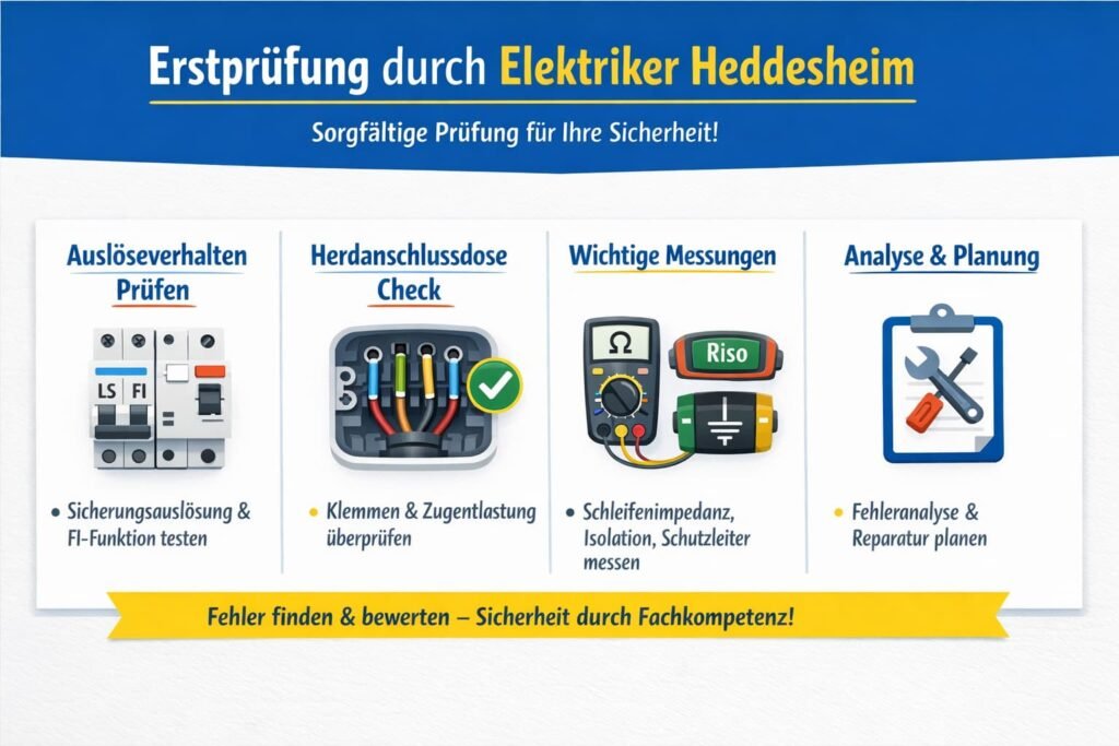 Was ein elektriker heddesheim bei der Erstprüfung konkret kontrolliert