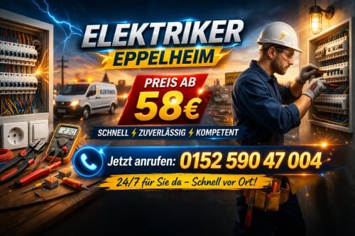 Elektriker Eppelheim 24 Stunden erreichbar | Ab 58 Euro