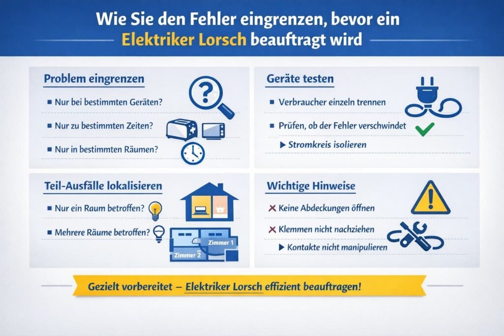 Wie Sie den Fehler eingrenzen, bevor ein elektriker lorsch beauftragt wird