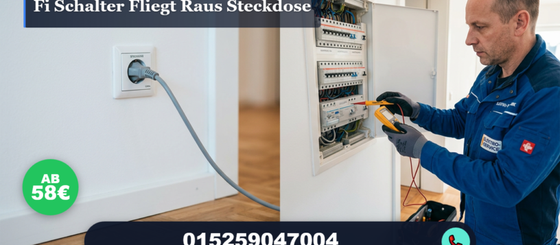 Fi schalter fliegt raus steckdose – Fehleranalyse ab 58€