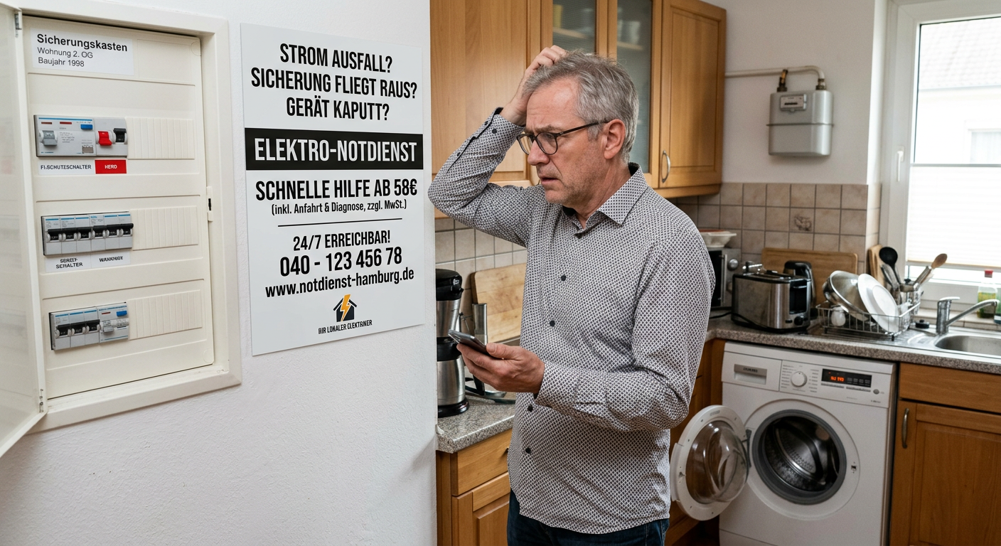 Sicherung fliegt raus gerät kaputt – Notdienst ab 58€