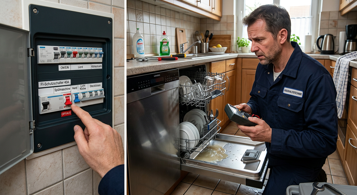 spülmaschine sicherung fliegt raus beim abpumpen