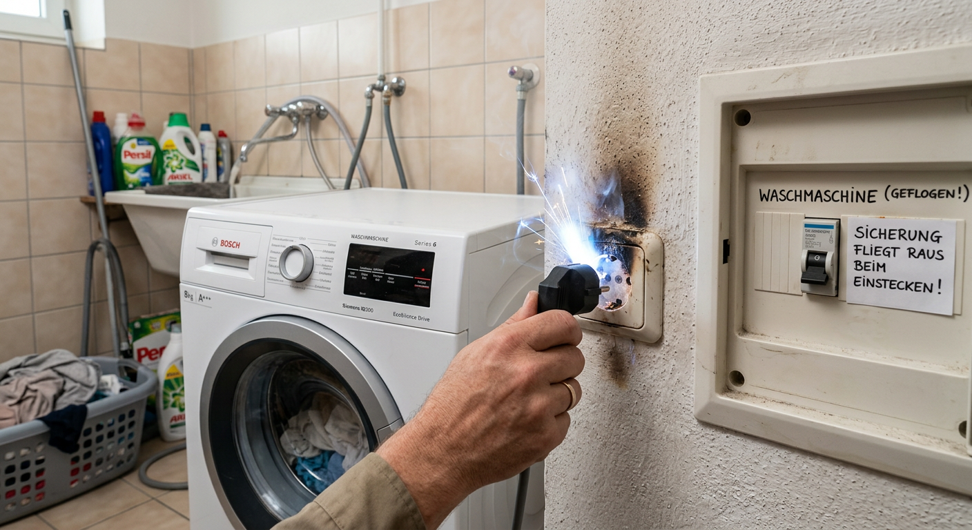 waschmaschine sicherung fliegt raus beim einstecken