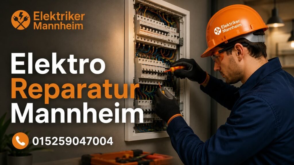 Fachmann bei der Fehlersuche im Sicherungskasten