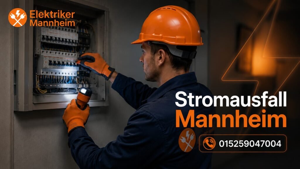 Elektriker bei der Reparatur eines Sicherungskastens