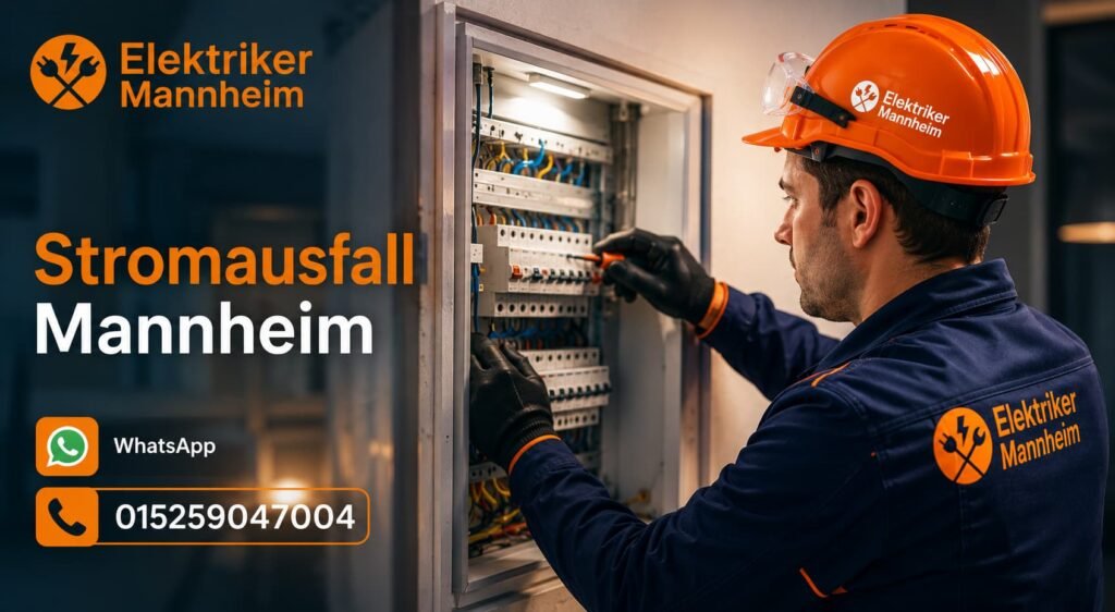 Elektriker bei der Reparatur eines Sicherungskastens