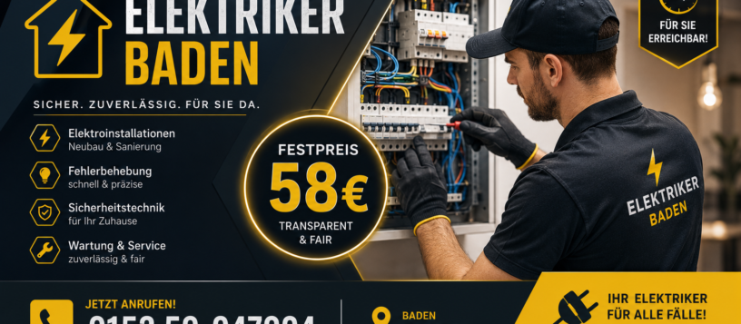 Elektriker Baden ab 58 € – Elektrische Probleme lösen