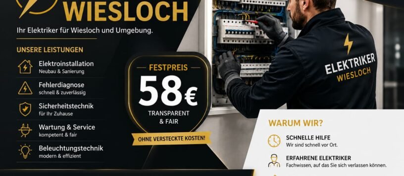 Elektriker Wiesloch ab 58 € – Elektrische Störungen beheben