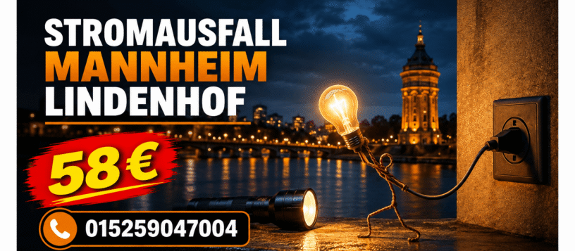 Stromausfall Mannheim Lindenhof | 24h schnelle Hilfe ab 58€ Stromausfall Mannheim Lindenhof | 24h schnelle Hilfe ab 58€