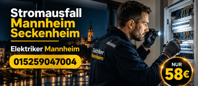 Stromausfall Mannheim Seckenheim | 24h schnelle Hilfe ab 58€ Stromausfall Mannheim Seckenheim | 24h schnelle Hilfe ab 58€
