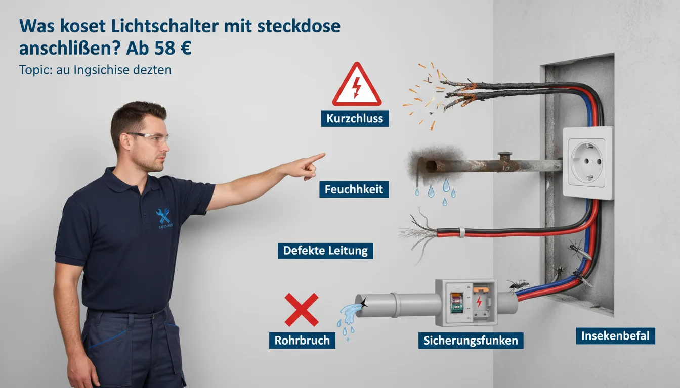lichtschalter mit steckdose anschließen – Problem