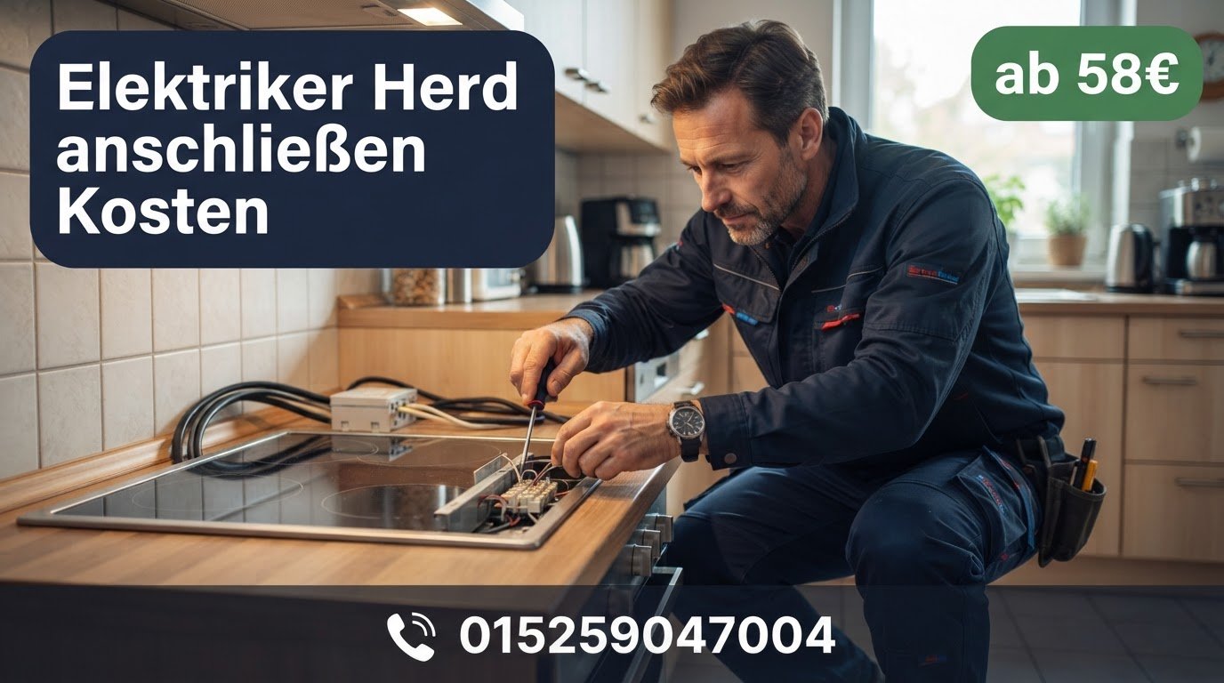 Elektriker Herd anschließen Kosten jetzt anfragen – ab 58€